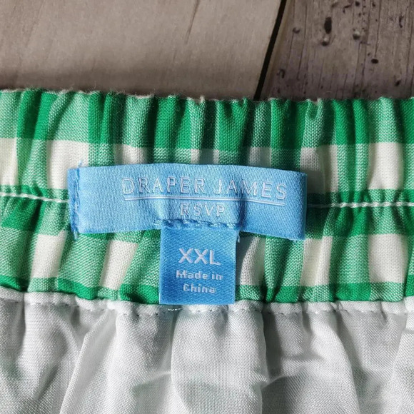 NWT DRAPER JAMES RSVP Women's Green and White Gingham Tiered A-Line Skirt XXL - Picture 7 of 15